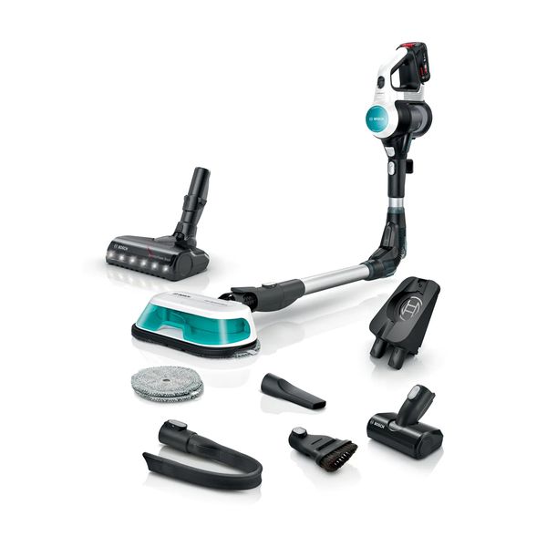 Bosch BCS71HYG3 Unlimited 7 ProHygienic Aqua White Σκούπα Stick Επαναφορτιζόμενη