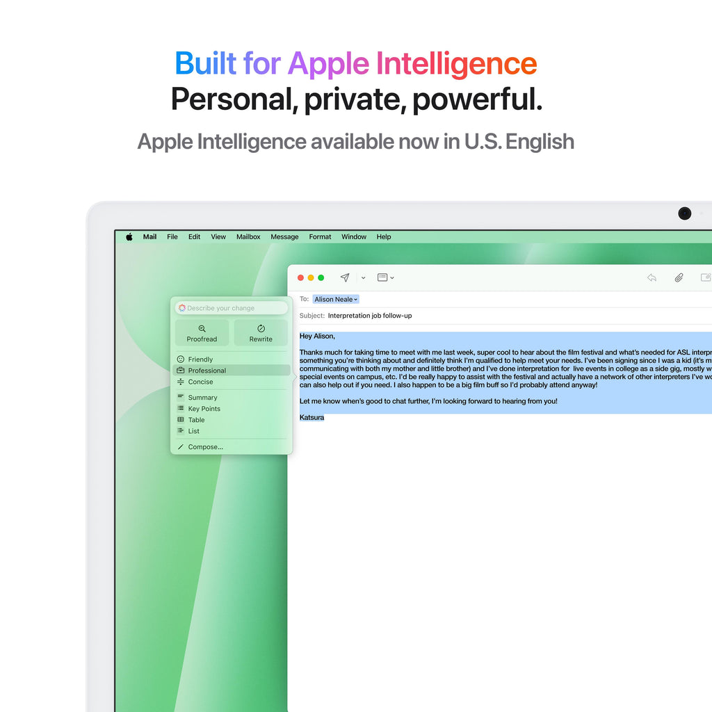 24-inch iMac with Retina 4.5K display: Apple M4 chip with 8-core CPU and 8‑core GPU, 256GB SSD - Green